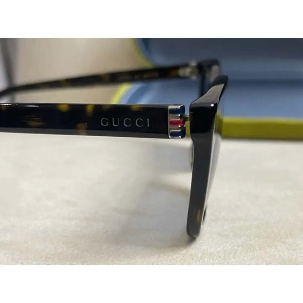 GUCCI GG 0449S 003 HAVANA AUTHENTIC SUNGLASS Blue Lense Tortoise 56MM NEW $500+